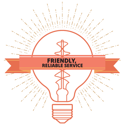 Friendly, Reliable Service badge